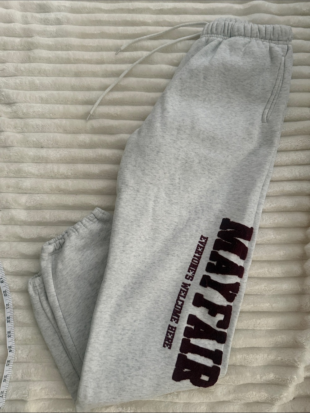 The Mayfair Group Light Gray Sweatpants — Soft Elastic Waist